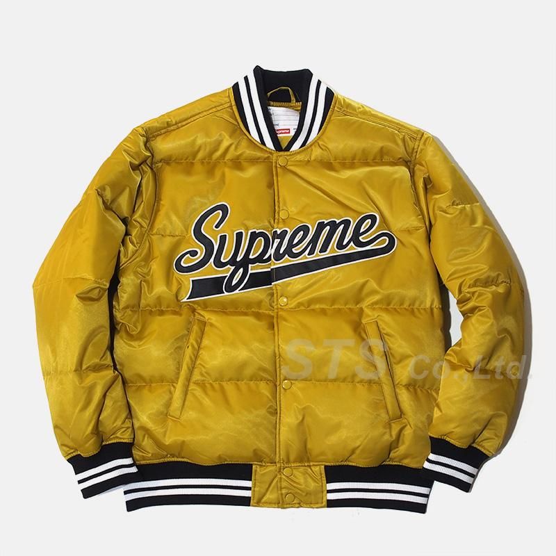 Supreme Script Varsity Puffy Jacket 黒S