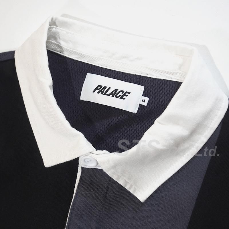トップス PALACE PATCHWORK RUGBY BLACK POLARTEC PATCH UP RUGBY | PALACE SKATEBOARDS