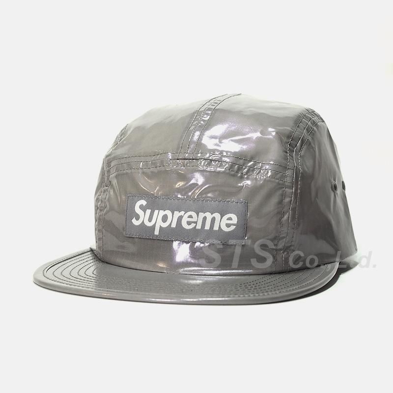 シュプリーム　キャンプキャップ　シルバー Supreme - Glossy Ripstop Camp Cap - ParkSIDER