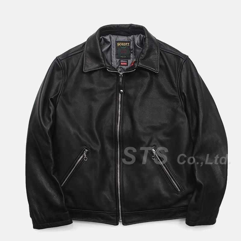 SUPREME ×SCHOTT 16SS Leather Harrington vsv-unihockey.at