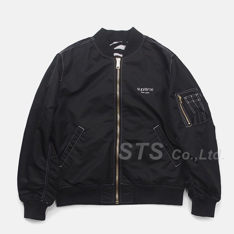Supreme Contrast Stitch Reversible Ma 1 Jacket / Normal sizing but