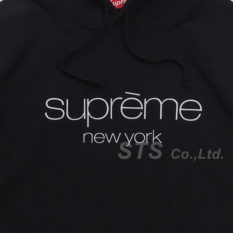 supreme フーディ ブラック 未使用 CLASSIC LOGO XL Big Logo Zip Up Hooded Sweatshirt | Supreme 25ss