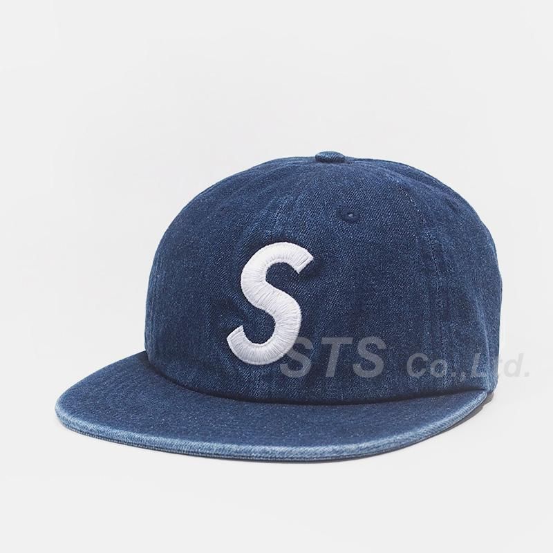 ★0994 Supreme Washed Denim S Logo 6panel