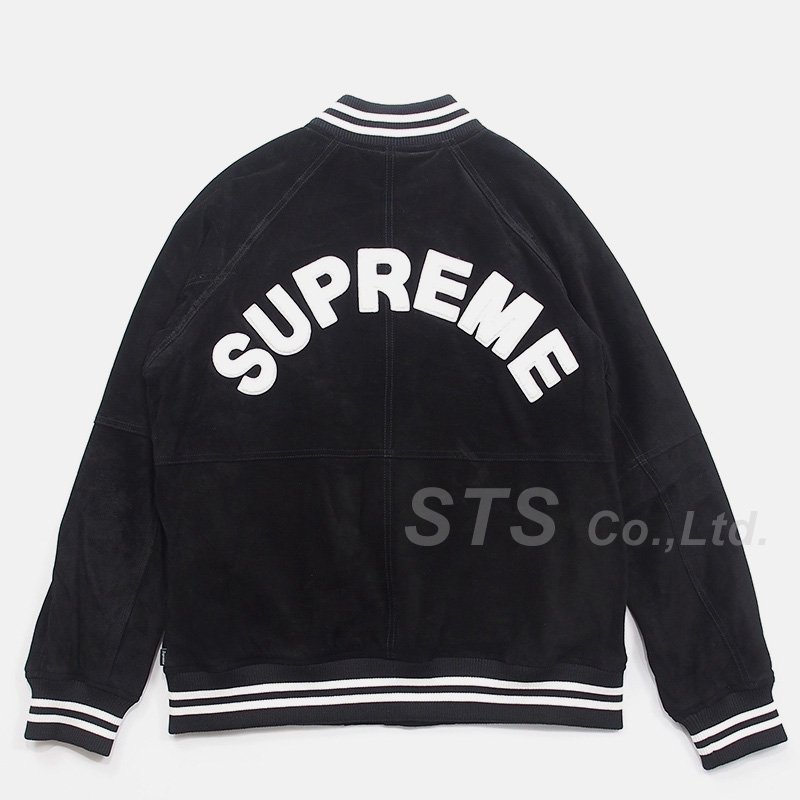 Supreme Suede Varsity Jacket Black XL