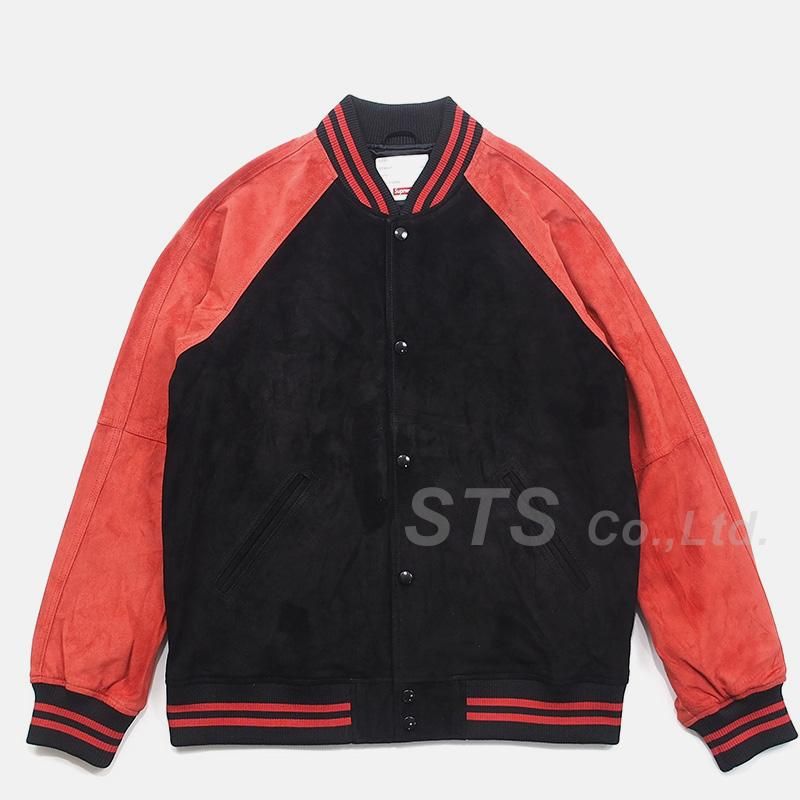 Supreme suede outlet varsity jacket