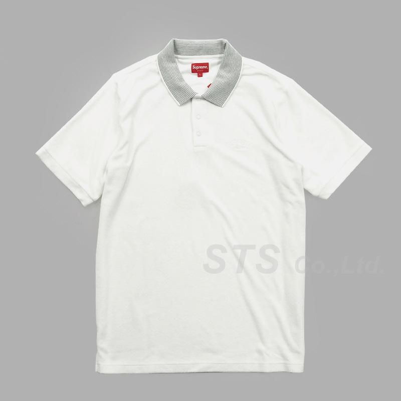 【完売品】supreme STRIPED COLLAR TERRY POLO Supreme Stripe Terry S S Polo (SS24) - $110