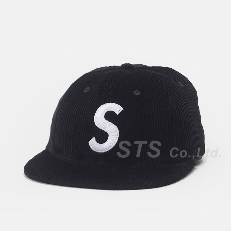 Supreme Corduroy S Logo 6 Panel Black - SS17 - US
