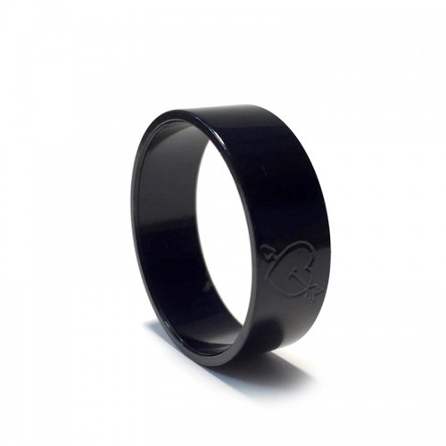SimWorks - With Me CrMo Spacer, Black w/ Heart & Arrow 【10mm】