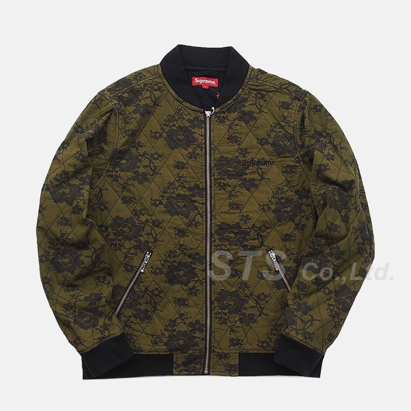 supreme Quilted Lace Bomber Jacket - ブルゾン