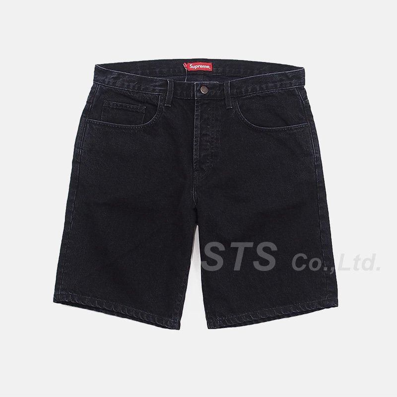 Supreme washed denim shorts black 30unused