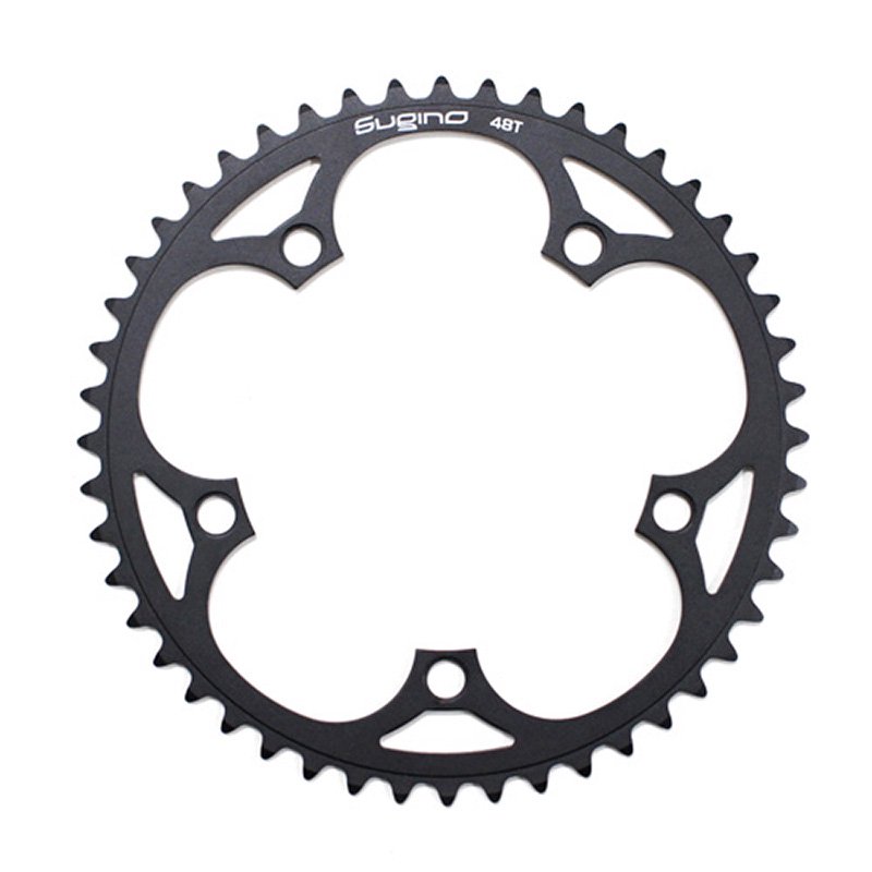 Sugino - 130J TRACK Chainring (Black , 48T) - ParkSIDER