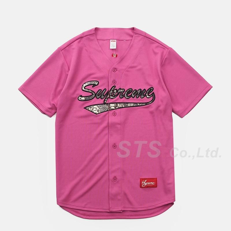 Supreme baseball jersey Snake Script 黒 M