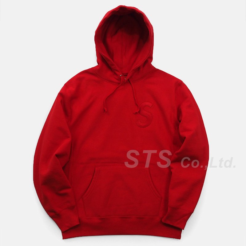 Sサイズ Supreme S logo hoodie red 赤