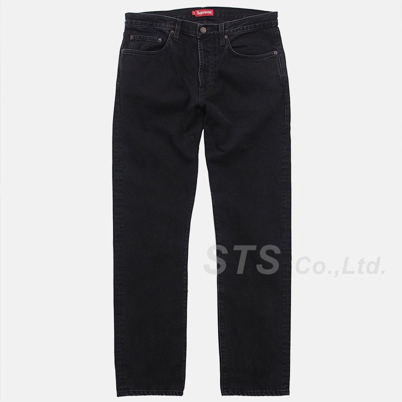 デニムカラーデザインブラックSupreme Stone Washed Black Slim Jean