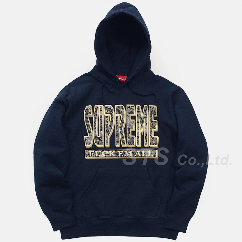 Supreme - Paisley Fuck Em All Hooded Sweatshirt - ParkSIDER