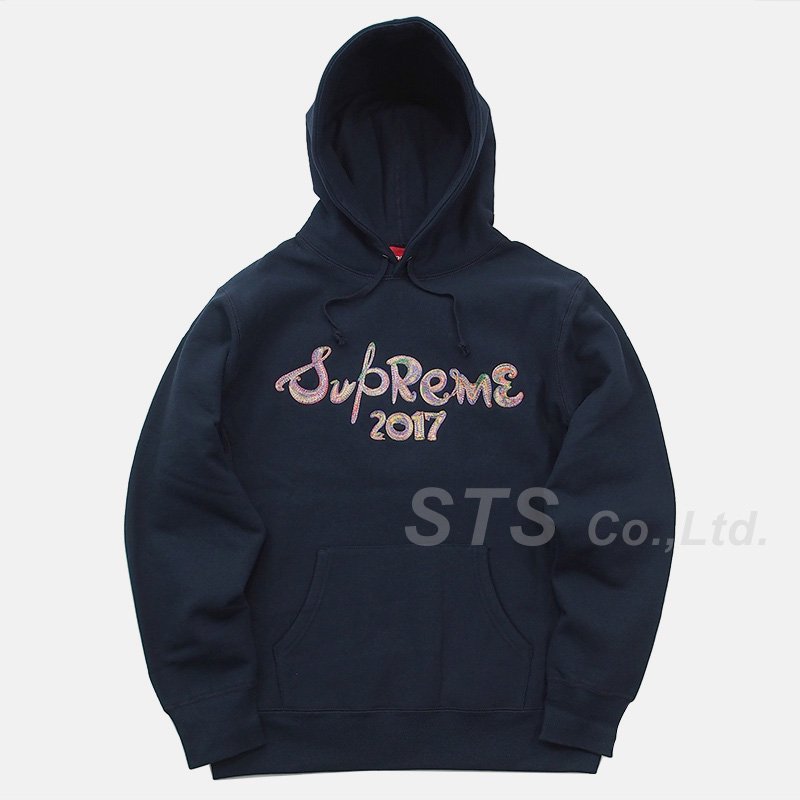 Supreme Brush Logo Hooded Sweatshirt 刺繍