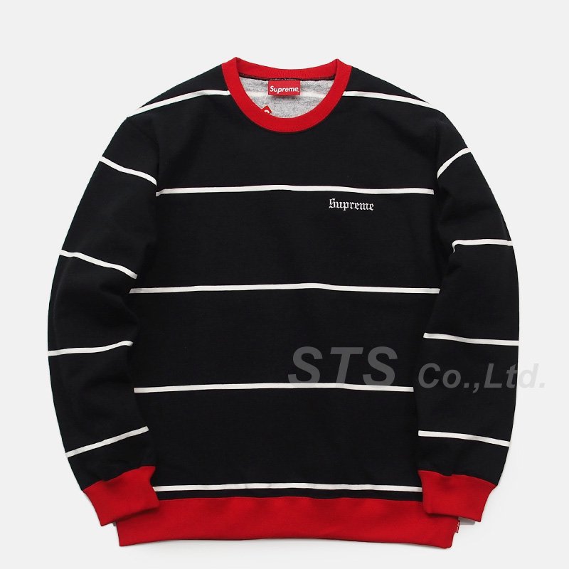 Supreme rib cheap stripe crewneck