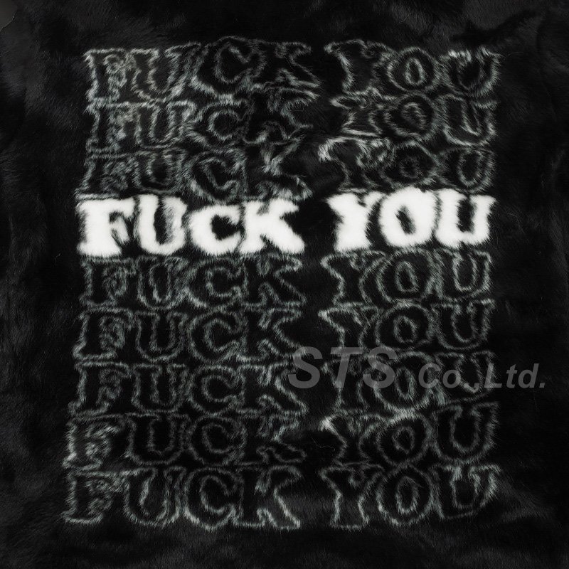 Supreme/HYSTERIC GLAMOUR Fuck You Faux Fur Coat - ParkSIDER