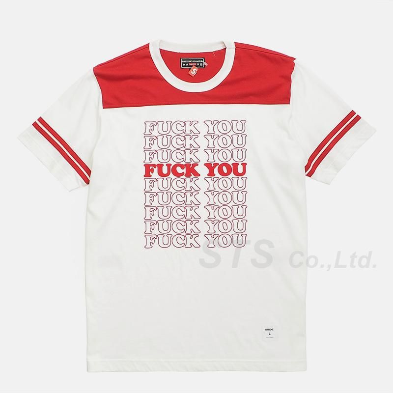 Supreme/HYSTERIC GLAMOUR Fuck You Football Tee - ParkSIDER