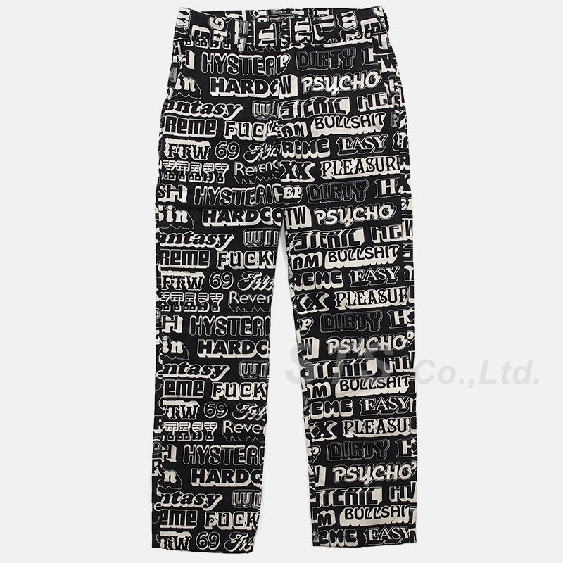 Supreme/HYSTERIC GLAMOUR Text Work Pant - ParkSIDER