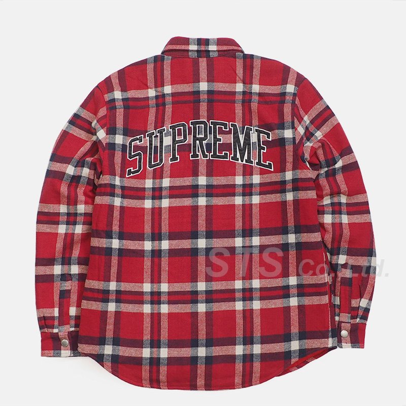 Supreme Quilted Flannel Shirt red M