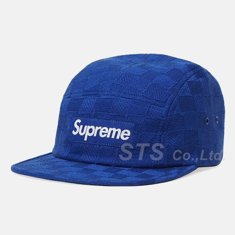 Supreme Checker Weave Camp Cap Brown - FW17 - US
