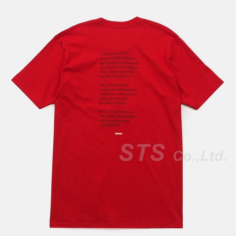 【最終価格】Supreme スカーフェイスtシャツ サイズS Supreme Scarface Split Tee Black スカーフェイス Tシャツ 黒