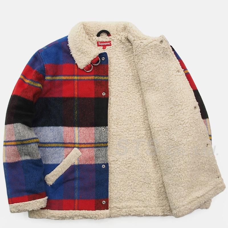 Supreme Plaid Shearling Bomber jacket