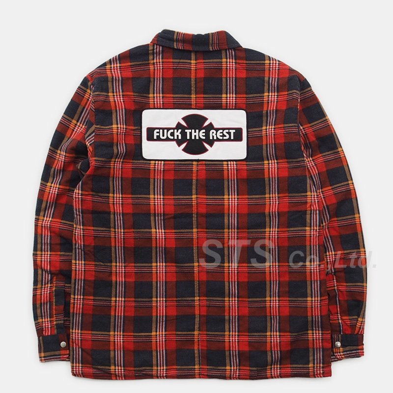 Sサイズ SUPREME quilted flannel shirt