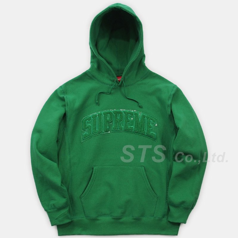 Supreme - Patent/Chenille Arc Logo Hooded Sweatshirt - ParkSIDER