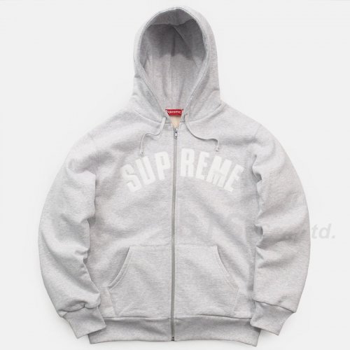 Supreme - Arc Logo Thermal Zip Up Sweatshirt