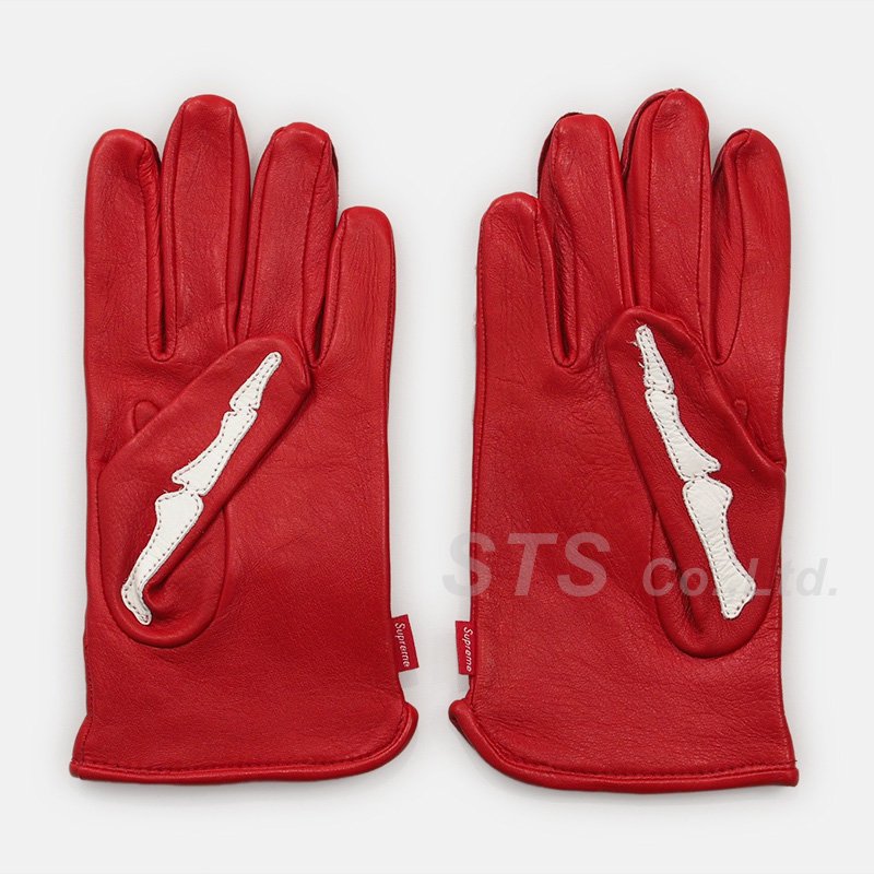 ライトブラウン/ブラック 17fw Supreme Vanson X-ray gloves