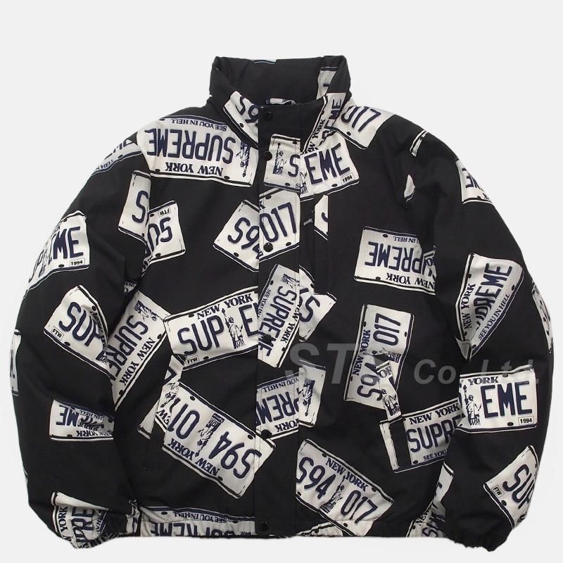 レッド系 Supreme License Plate Puffy Jacket | southbayplanning.com