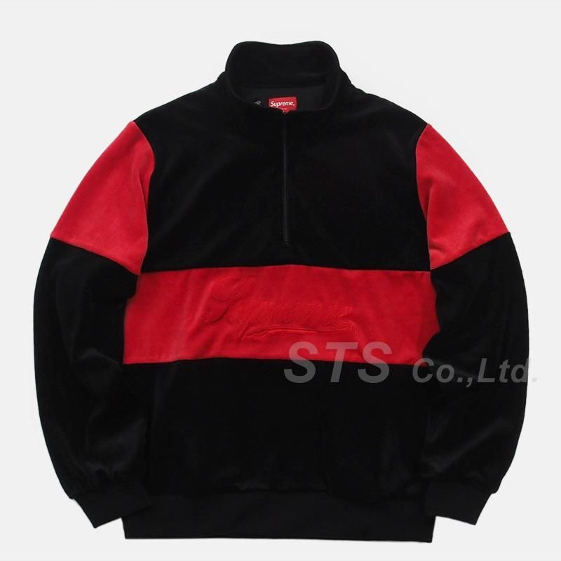 supreme Velour Half Zip Pullover Mサイズ Supreme Stripe Velour Half Zip Pullover (FW20) - $118