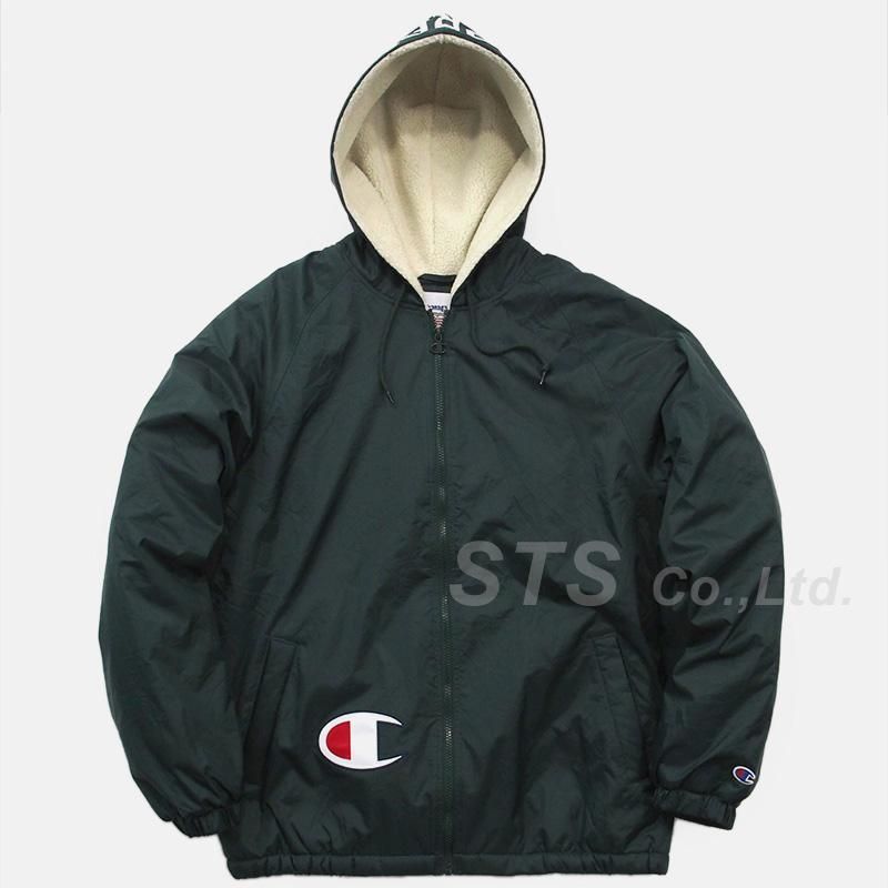 S Champion Sherpa Lined Hooded Jacket 緑