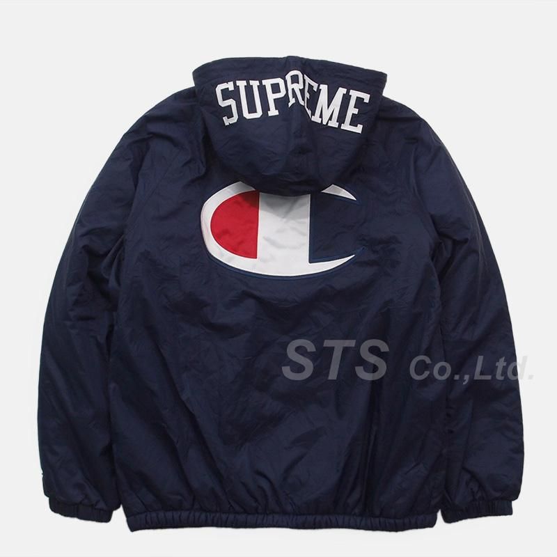 Supreme × Champion Sherpa Lined Jacket Supreme Champion Sherpa Lined Hooded Jacket (FW17) - $210