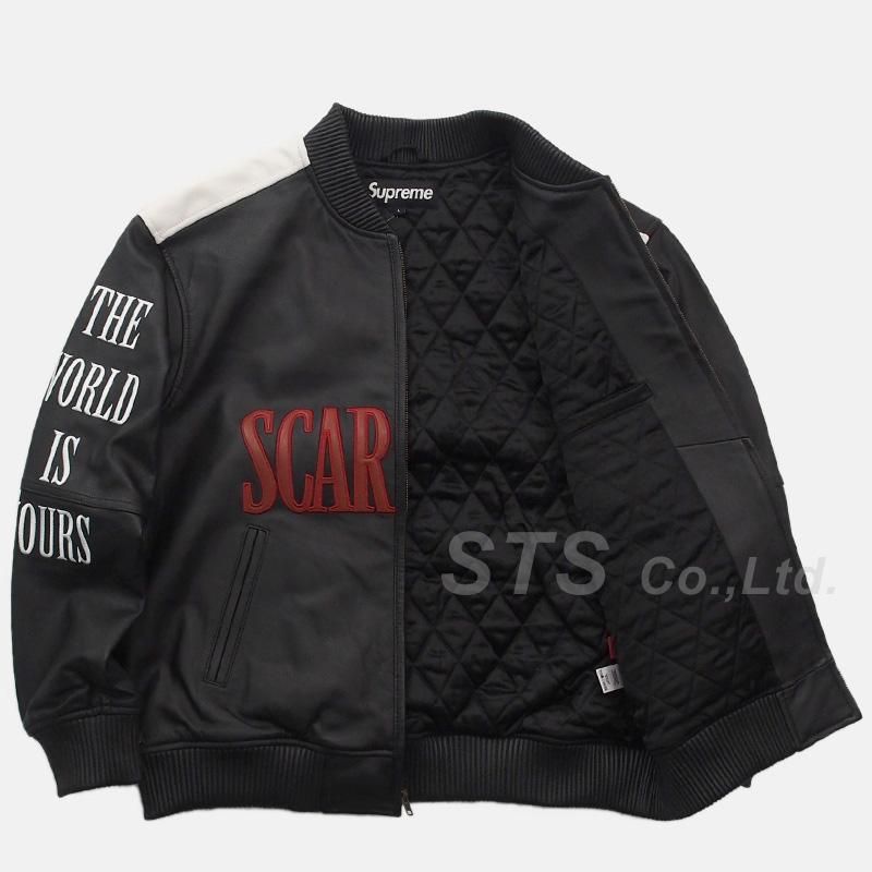 Supreme scarface cheap leather jacket