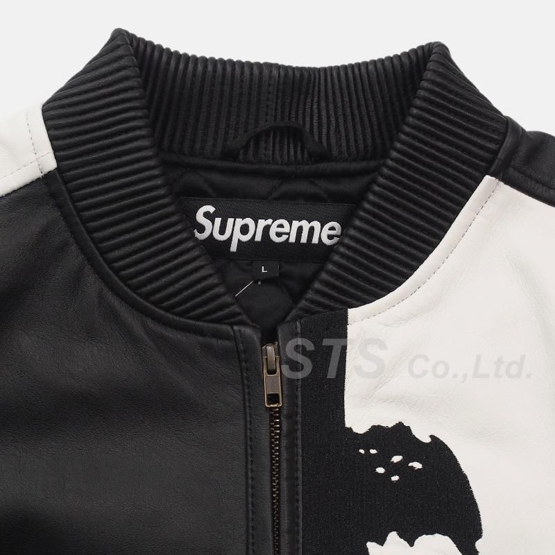 Supreme - Scarface Embroidered Leather Jacket - ParkSIDER