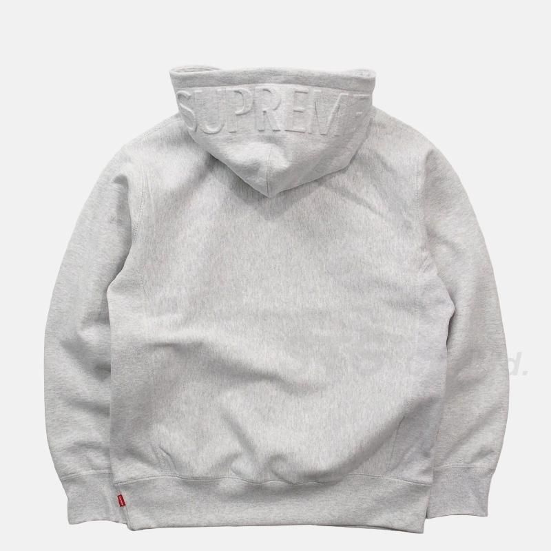 Supreme embossed logo hooded sweatshirt Clearance