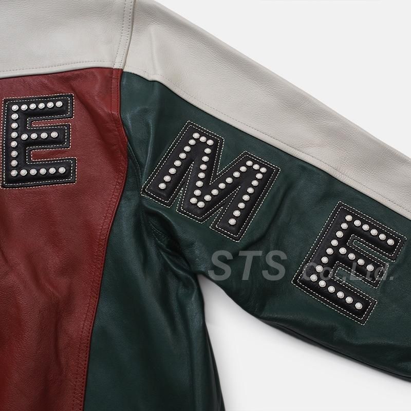 Supreme - Studded Arc Logo Leather Jacket - ParkSIDER