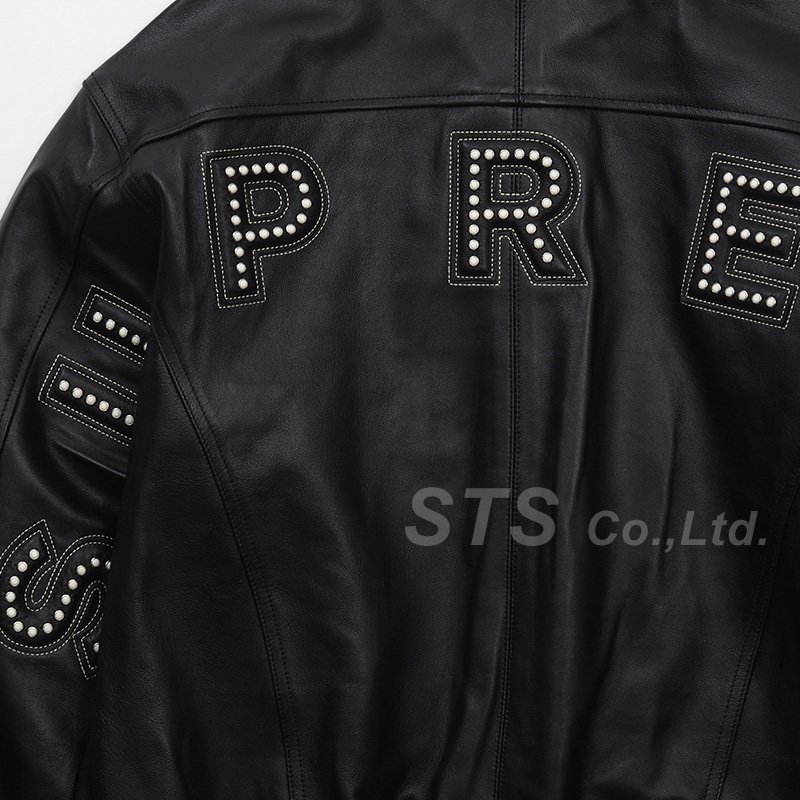 Supreme - Studded Arc Logo Leather Jacket - ParkSIDER