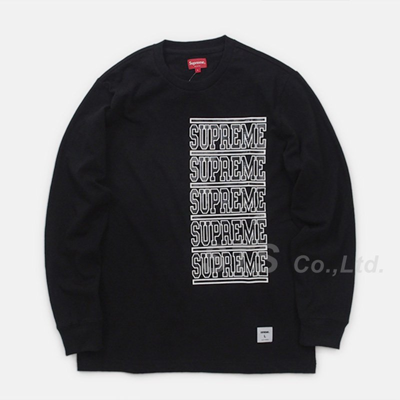 Supreme Stacked L/S Top ピンク M 国内正規品