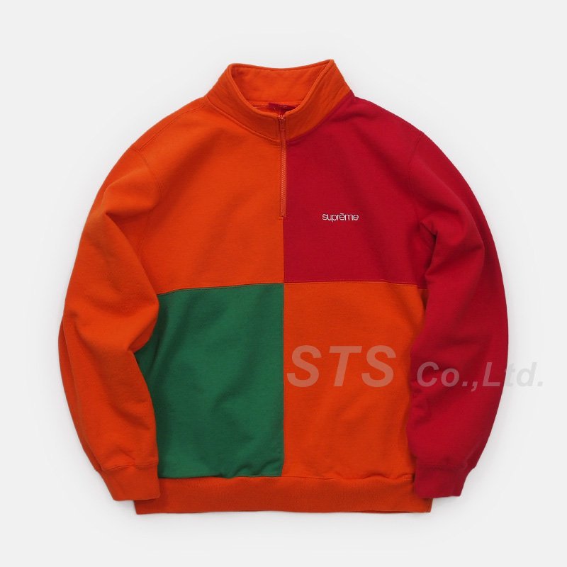 SUPREME Color Blocked HalfZip Sweatshirt