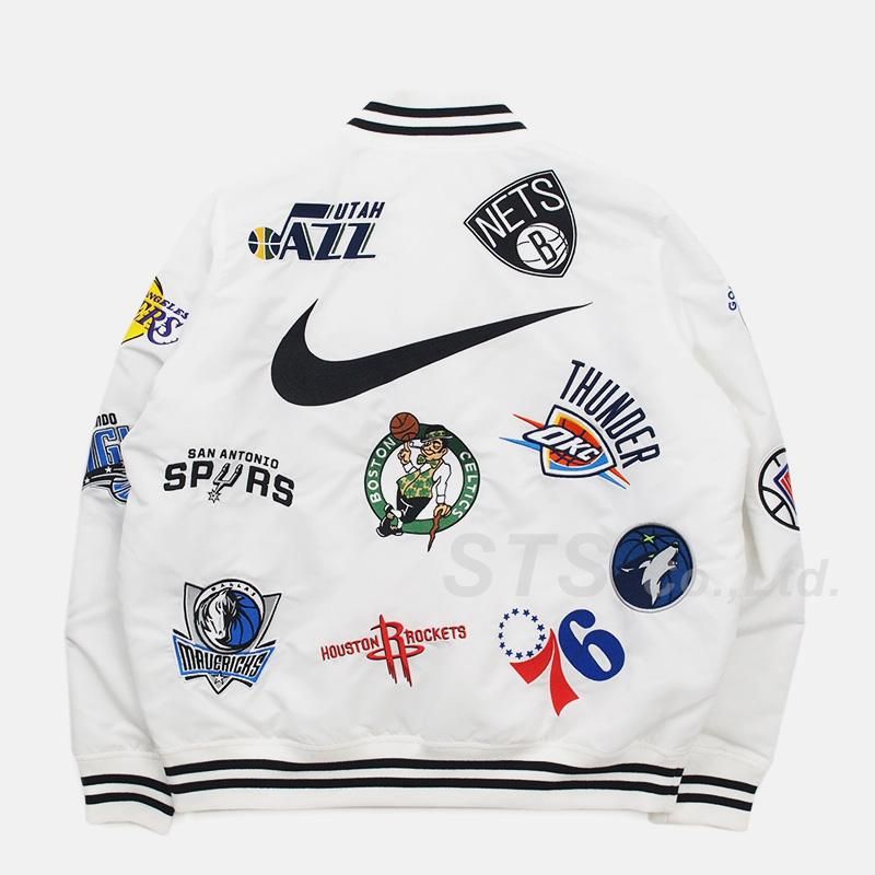 ★S★ supreme × nike NBA サテンウォームアップジャケット