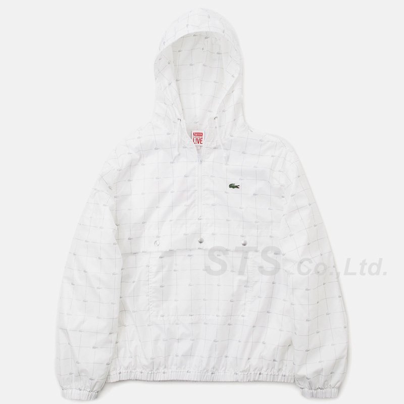 Supreme lacoste reflective on sale grid nylon anorak peach