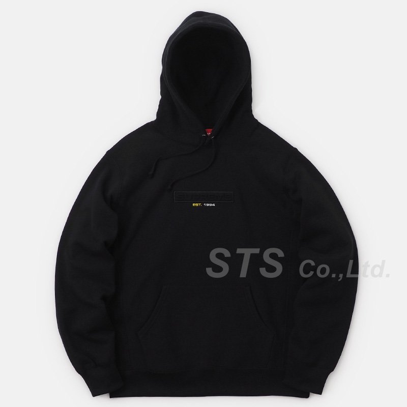 Supreme Embroidery Hooded サイズL 黒