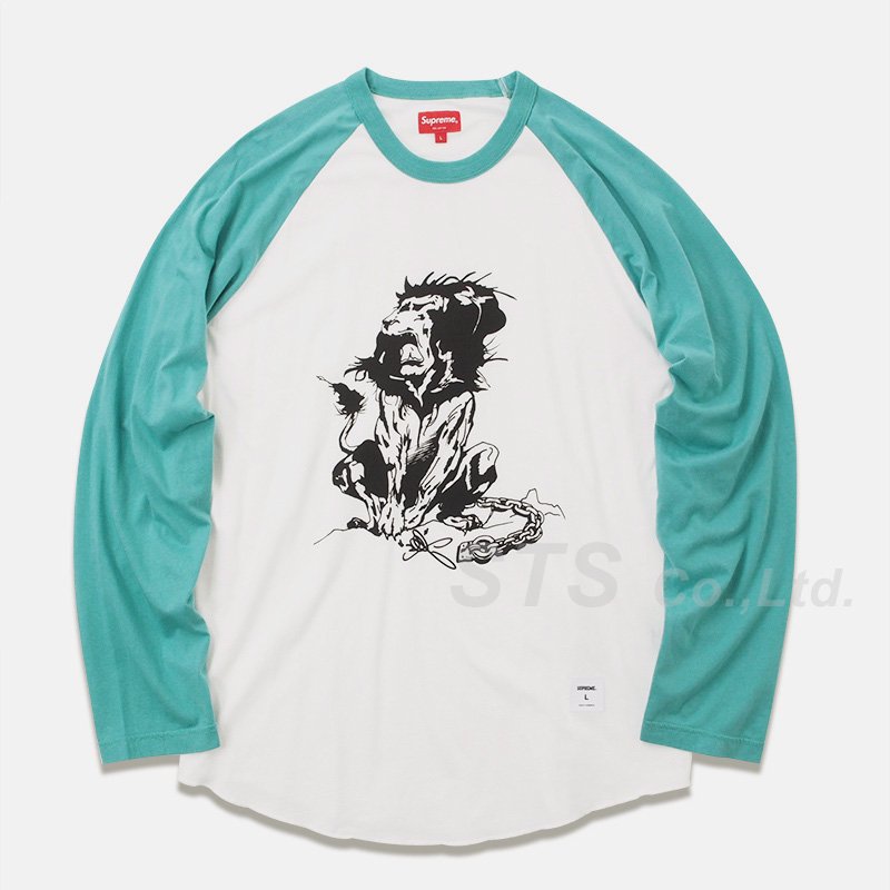 Supreme - Lion Raglan Baseball Top - ParkSIDER