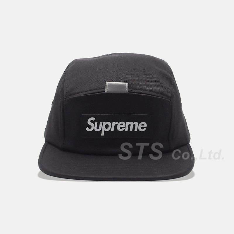 Supreme Reflective Tab Pocket Camp Cap黒-