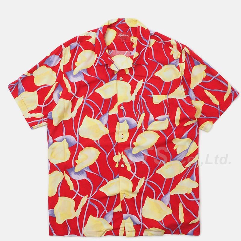 Mサイズ Supreme Lily Rayon Shirts Red