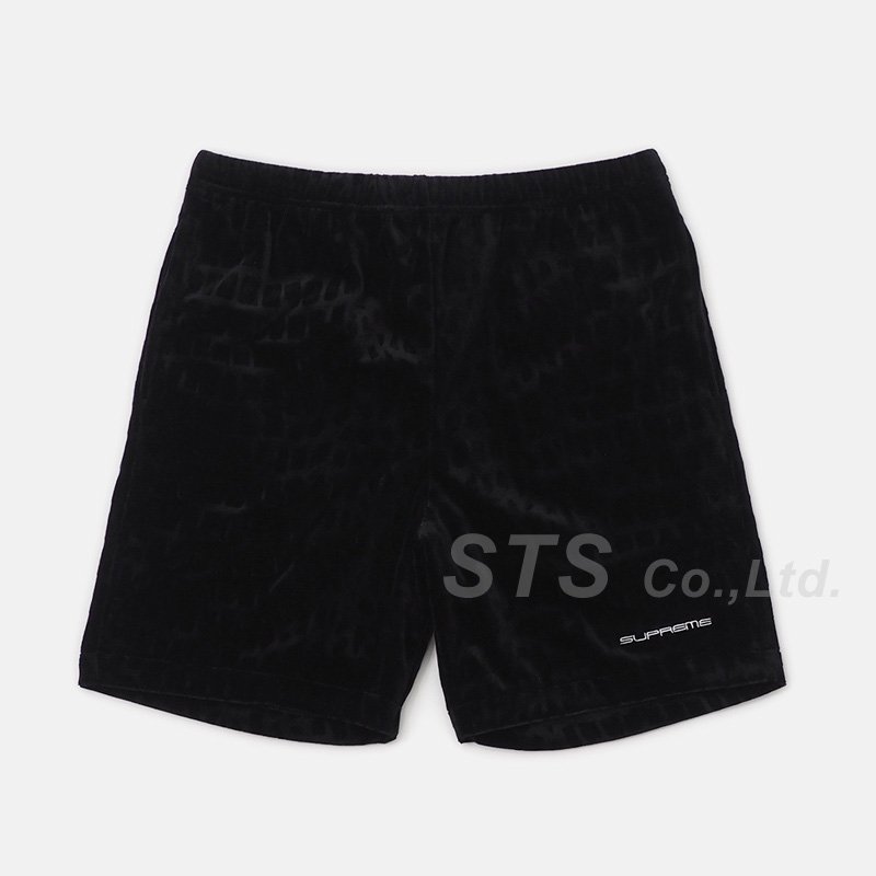 Supreme hotsell velour shorts